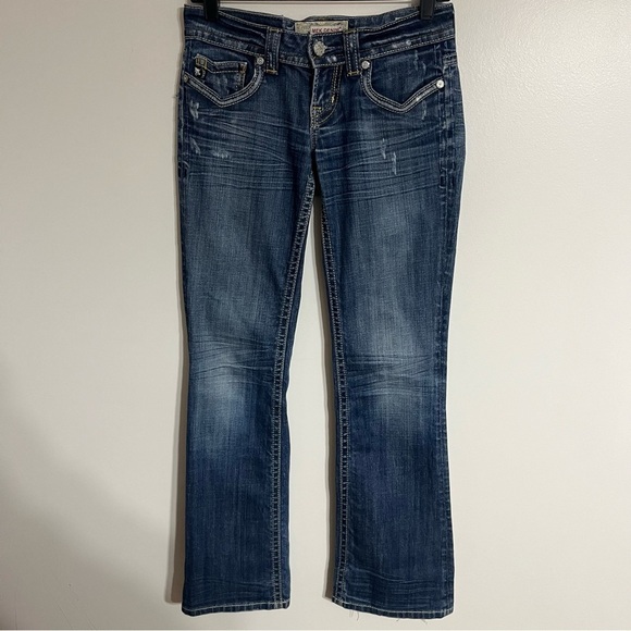 Women’s Mek Denim Kingston Bootcut Western Embroidered Jeans Denim Size 25 X 32 - Picture 1 of 15